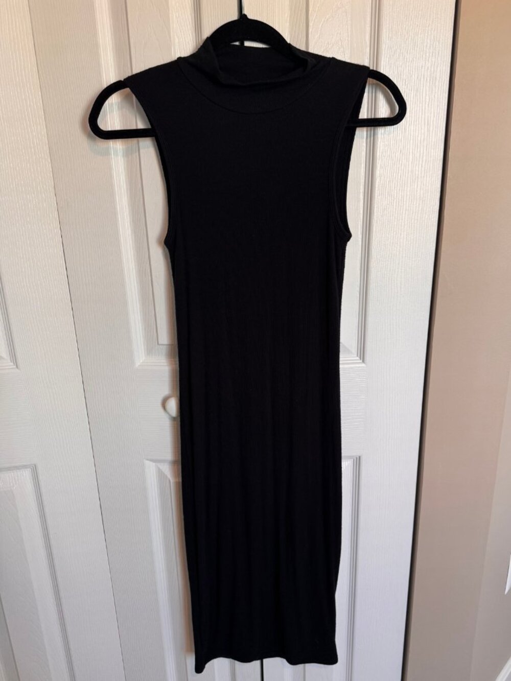 ATM Anthony Thomas Melillo Ribbed Micromodal Midi Dress Black